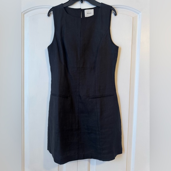 Reformation Citron Linen Dress Black Size 4 - Picture 3 of 6